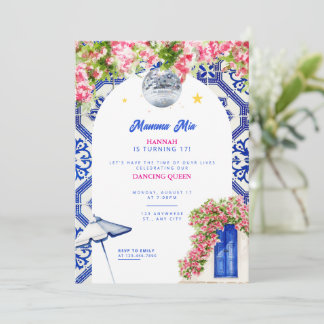 Invitation de fête d'anniversaire sur le thème Mam