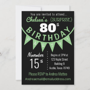 Invitation de fête d'anniversaire surprise