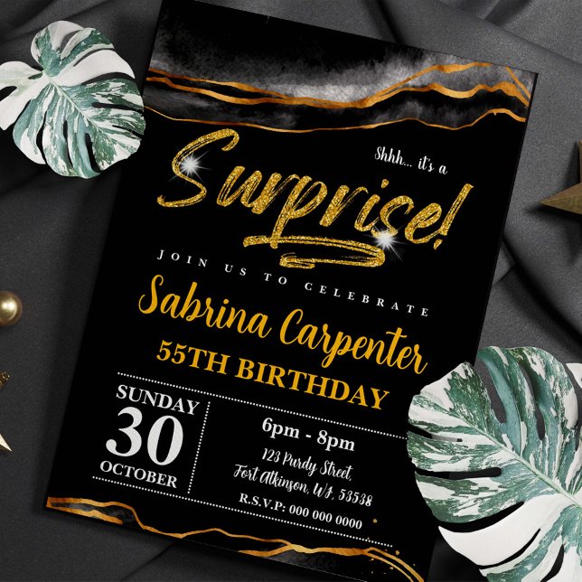 Invitation de fête d'anniversaire surprise (Créateur téléchargé)