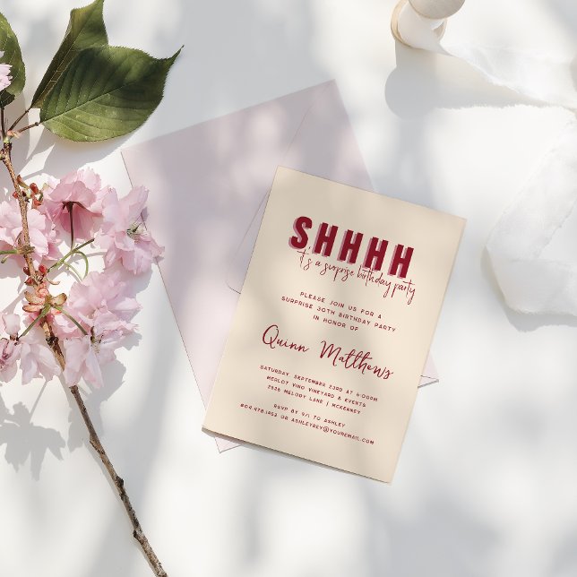 Invitation de fête d'anniversaire surprise (Créateur téléchargé)