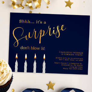 Invitation de fête d'anniversaire surprise Navy –