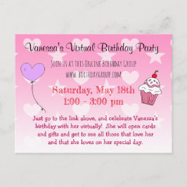 Invitation de fête d'anniversaire virtuelle