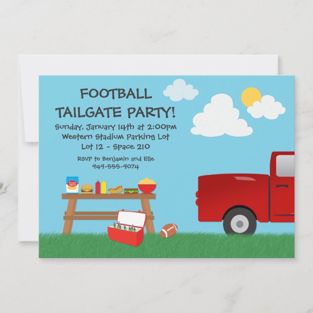 Invitation de fête d'avant-match du football (Devant)