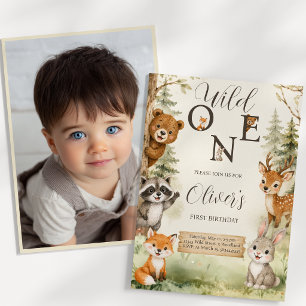 Invitation de fête de 1er anniversaire Watercolor