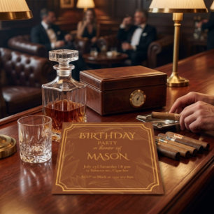 Invitation de fête de bachelor sur le thème du bar