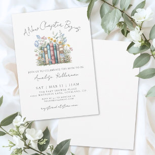 Invitation de Fête de Bébé Florale Nouveau Chapitr