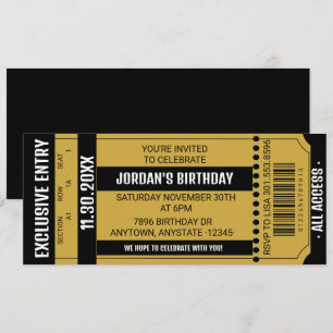 Invitation de fête de billet Invitations d'événe