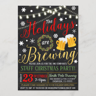 Invitation de fête de brasserie de vacances
