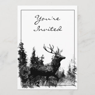 Invitation de fête de célibataire à thème vintage
