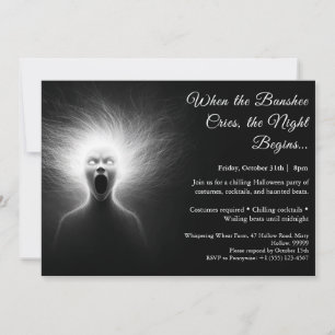 Invitation de fête de costume d'Halloween avec cri