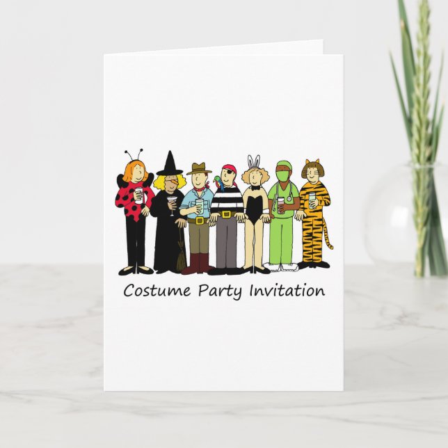 Invitation de fête de costume Enfants en robe fant (Devant)
