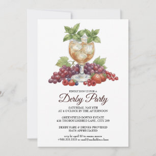 Invitation de fête de course de chevaux Derby Day