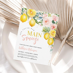 Invitation de Fête de Fiançailles au Citron Floral