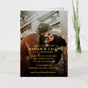 Invitation de fête de fiançailles avec photo de do