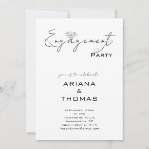 Invitation de fête de fiançailles avec un script m