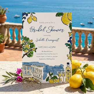 Invitation de Fête de Fiançailles de Citron Italie