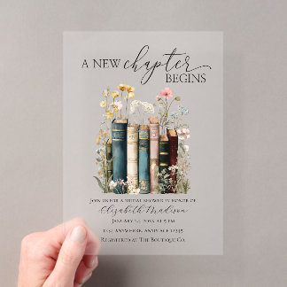 Invitation de Fête de Fiançailles en Acrylique 'Un