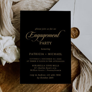 Invitation de fête de fiançailles en calligraphie 