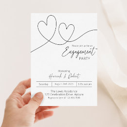 Invitation de Fête de Fiançailles, Fiançailles Min