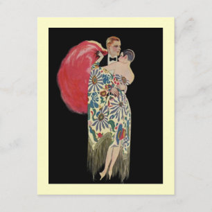 Invitation de fête de fiançailles Flapper à la mod