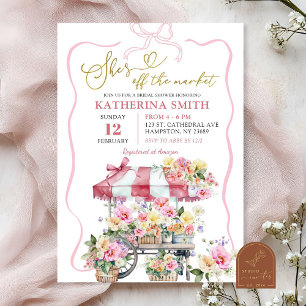 Invitation de Fête de Fiançailles Florale de Print