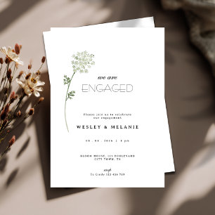 Invitation de fête de fiançailles florale - Minima