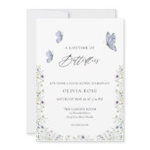 Invitation de Fête de Fiançailles Papillons pour T