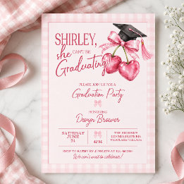 Invitation de fête de fin d'études 2026 | Rose Cer