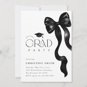 Invitation de fête de fin d'études avec photo et r