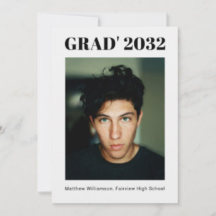 Invitation de fête de fin d'études moderne avec ph