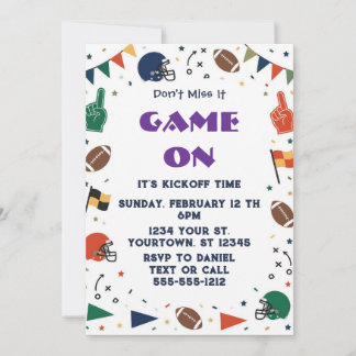 Invitation de fête de football modifiable 2026