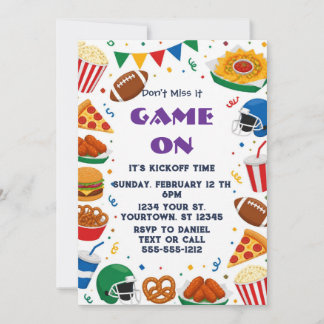 Invitation de fête de football modifiable 2026