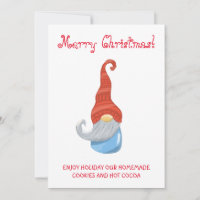 Invitation de fête de gnome drôle – Mignon et fant