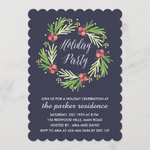Invitation de fête de la couronne peinte