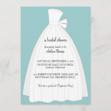 Invitation de Fête de la mariée {bleu turquoise}