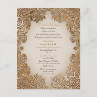 Invitation de Fête de la mariée d'aluminium de