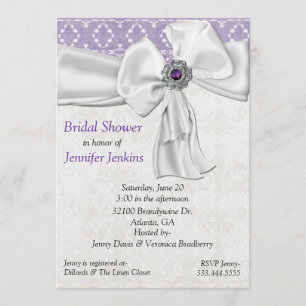 Invitation de Fête de la mariée d'améthyste