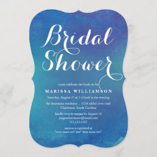 Invitation de Fête de la mariée d'aquarelle de