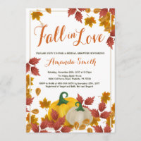 Invitation de Fête de la mariée d'automne de chute