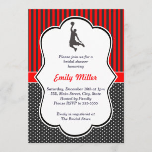 Invitation de Fête de la mariée de basket-ball