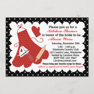 Invitation de Fête de la mariée de cuisine