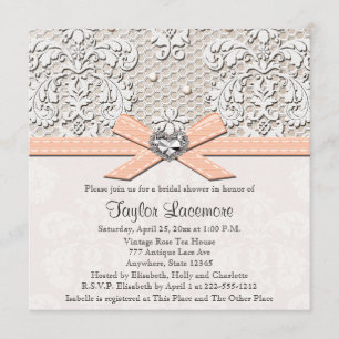 Invitation de Fête de la mariée de diamant de