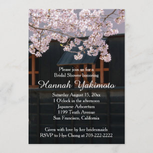 Invitation de Fête de la mariée de fleurs de