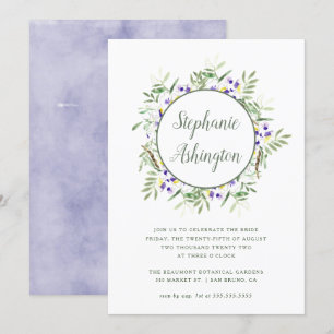 Invitation de Fête de la mariée de guirlande de