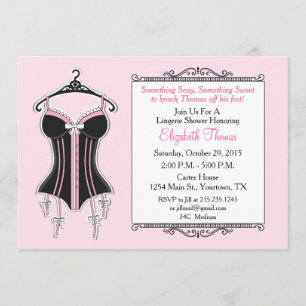 Invitation de Fête de la mariée de lingerie