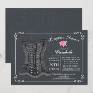 Invitation de Fête de la mariée de lingerie de