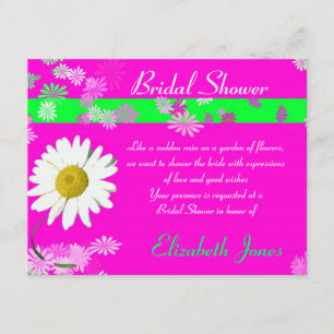 Invitation de Fête de la mariée de marguerite de