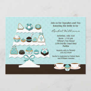 Invitation de Fête de la mariée de petits gâteaux
