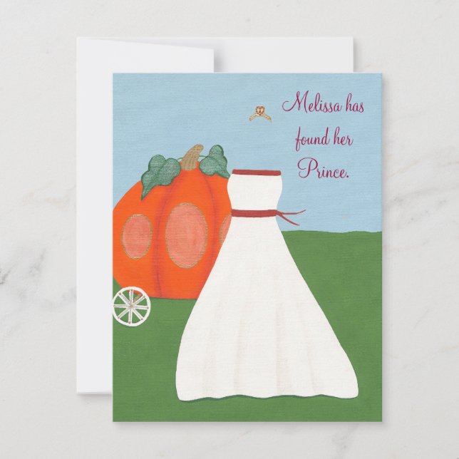 Invitation de Fête de la mariée de princesse (Devant)