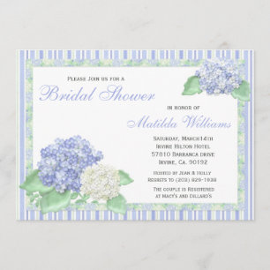 Invitation de Fête de la mariée d'hortensia